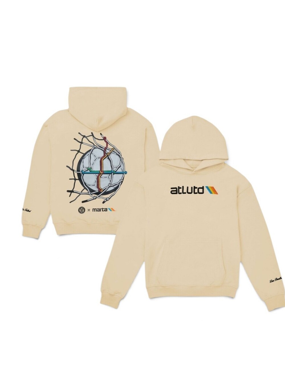 Atlanta United FC x MARTA  Butter Yellow Limited Edition Embroidered Hoodie Med